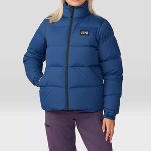 nwt mountain hardwear nevadan down‎ jacket puffer large blue navy outer dark